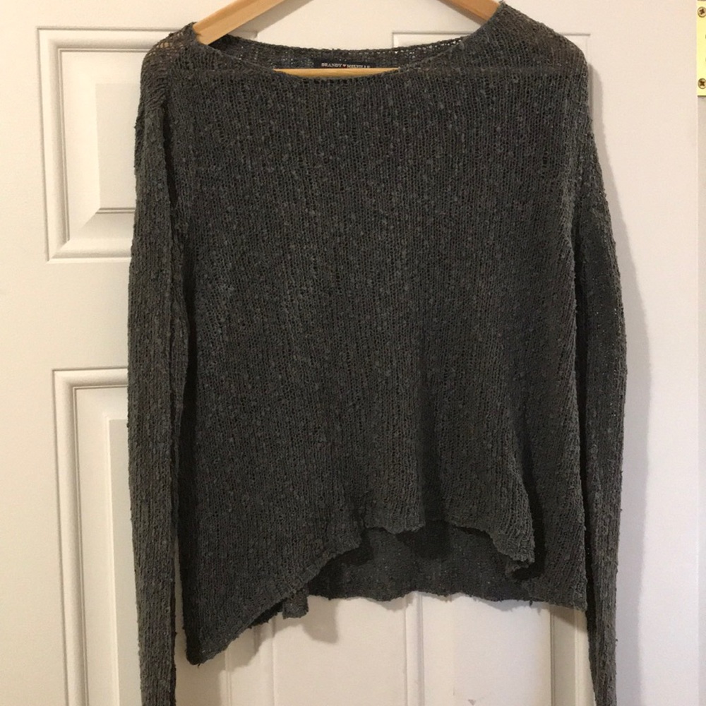 Brandy Melville sheer 100% cotton sweater.